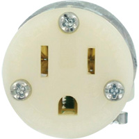 Hospital Grade Extension Plug Connector, 5-15R, Nylon Equipex