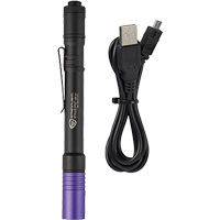 Lampe stylo UV avec port de recharge micro USB Stylus Pro, DEL, Corps en Aluminium, piles Rechargeable, Compris Equipex