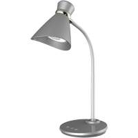Desk Lamp, 6 W, LED, 16" Neck, Silver Equipex