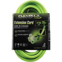 Cordon rallonge industriel Flexzilla Pro, Toutes saisons, SJTW, AWG 12/3, 15 A, 25' Equipex