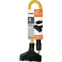 Fiche &agrave; trois prises, Ext&eacute;rieur, STW, AWG 12/3, 15 A, 3 prise(s), 2' Equipex