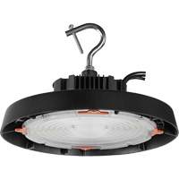 UFO High Bay Light, LED, 120 - 347 V, 100 W, 7.3" H x 11" W Equipex