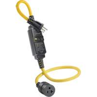 Cordon avec disjoncteur diff&eacute;rentiel (DDFT) &agrave; r&eacute;armement automatique, 120 V, 20 A, Cordon de 3' Equipex