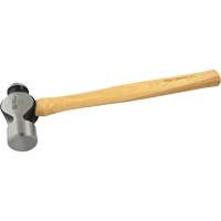 Ball Pein Hammer, 48 oz. Head Weight, Plain Face, Wood Handle Equipex