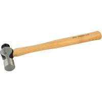 Ball Pein Hammer, 24 oz. Head Weight, Plain Face, Wood Handle Equipex
