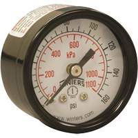 Economy Pressure Gauge, 1-1/2" , 0 - 160 psi, Back Mount, Analogue Equipex
