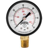 Economy Pressure Gauge, 2" , 0 - 60 psi, Bottom Mount, Analogue Equipex