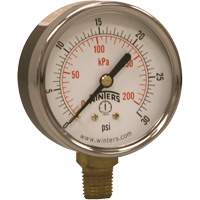 Economy Pressure Gauge, 2-1/2" , 0 - 30 psi, Bottom Mount, Analogue Equipex
