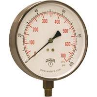 Contractor Pressure Gauge, 4-1/2" , 0 - 100 psi, Bottom Mount, Analogue Equipex