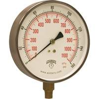 Contractor Pressure Gauge, 4-1/2" , 0 - 160 psi, Bottom Mount, Analogue Equipex